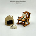 Cozy Sitting Cat  Figurines