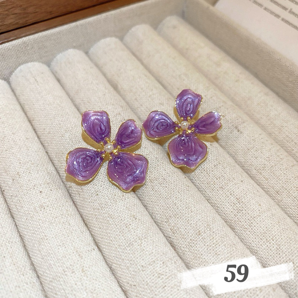 Vintage Oil Painting Style Earrings