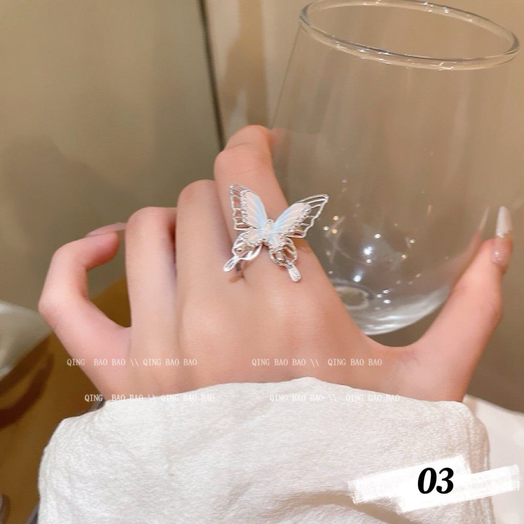 Dainty Butterfly Rings