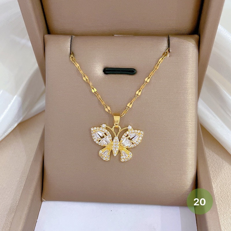Shiny Butterfly Necklace