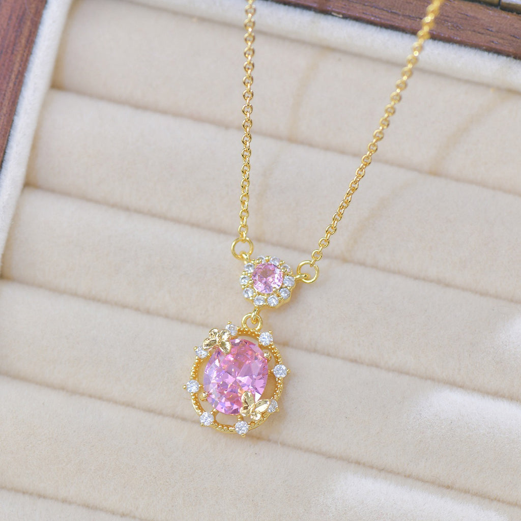 Luxe Openwork Fresh Pink Jewelry Set