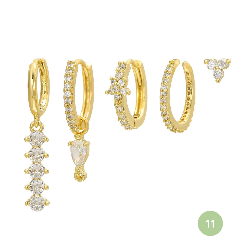 Shooting Star Hoop Earring Set