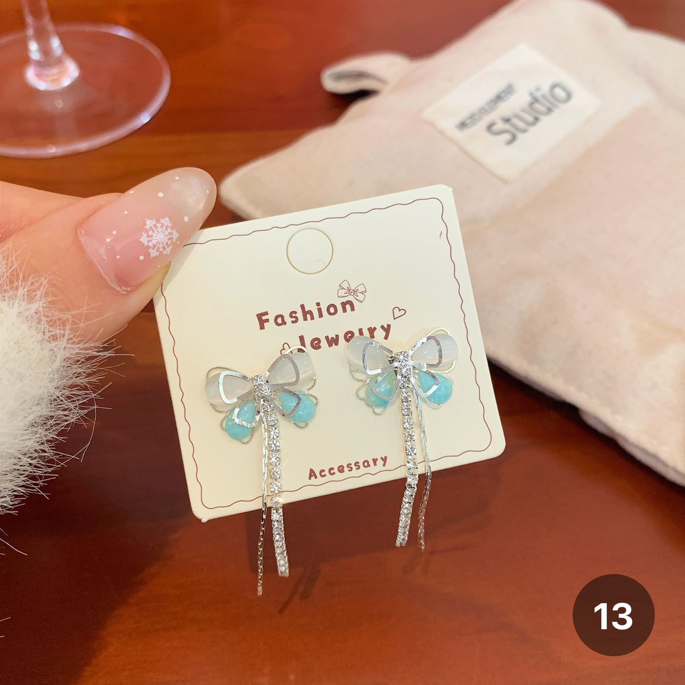 Cat eye Stone Series Earrings