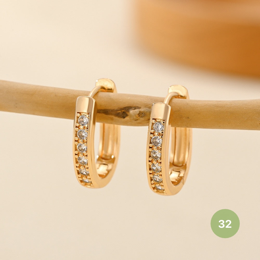Golden Plain Hoop Earring