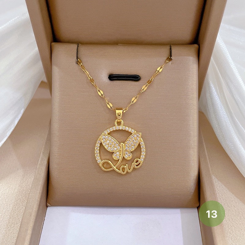 Shiny Butterfly Necklace