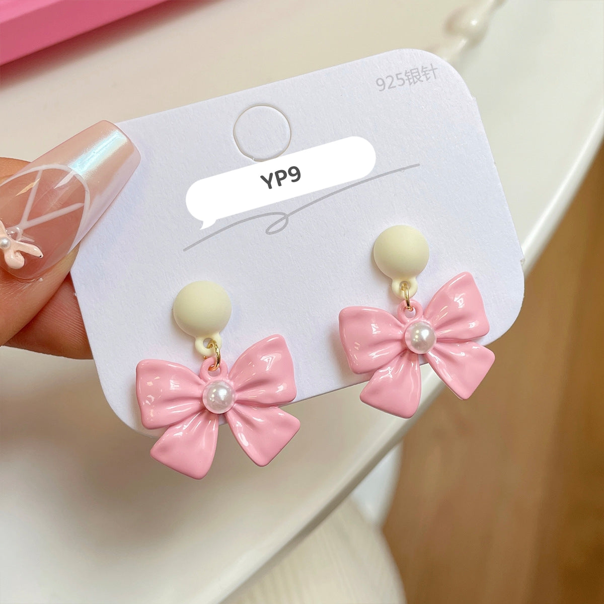 Pink Fresh Styles Flower Earrings