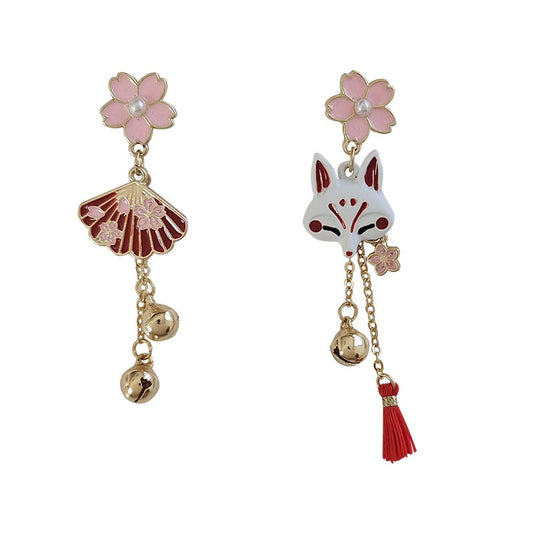 Fox and Fan Earrings