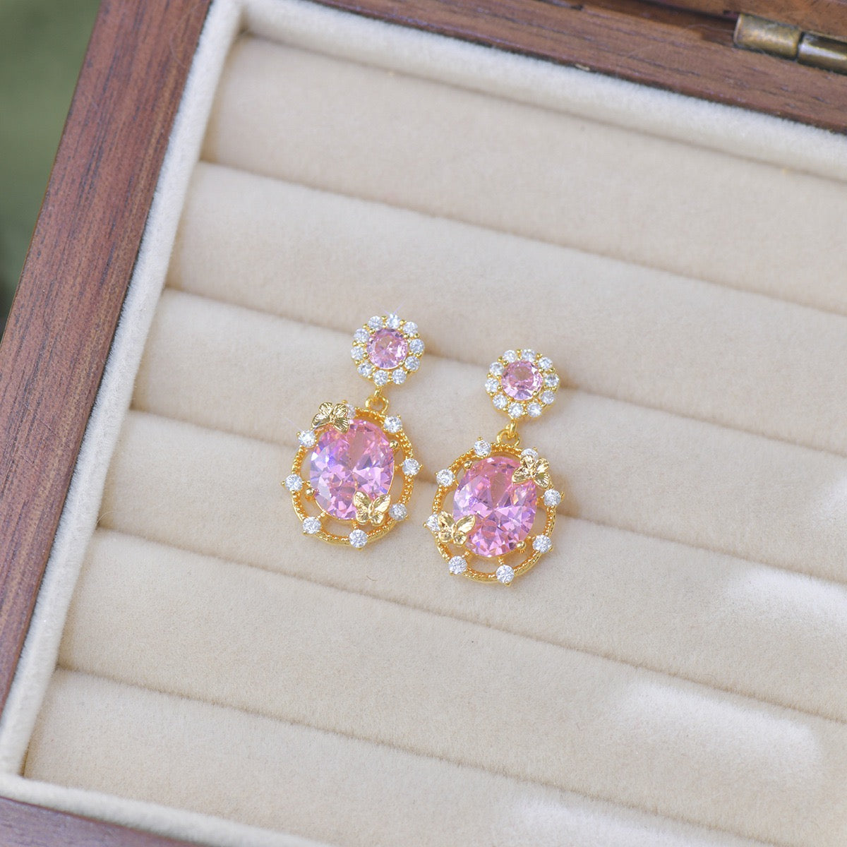 Luxe Openwork Fresh Pink Jewelry Set