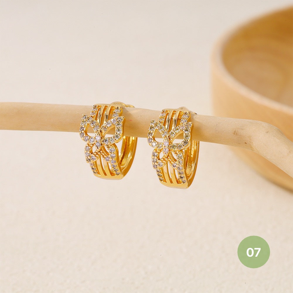 Golden Plain Hoop Earring