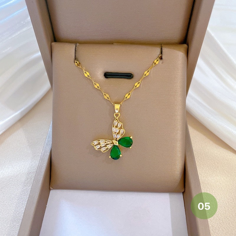 Shiny Butterfly Necklace