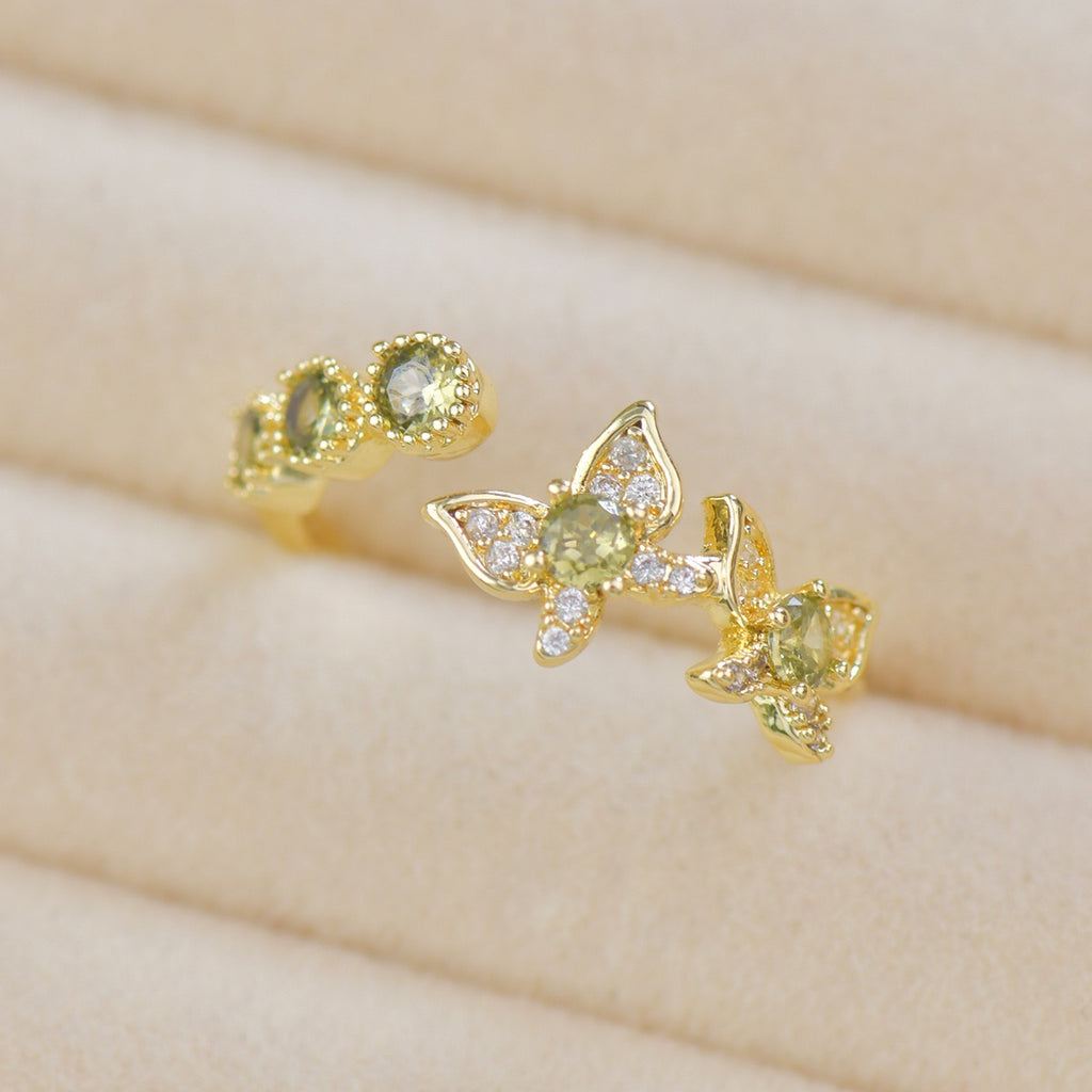 Luxe Butterfly Fresh Green Jewelry Set