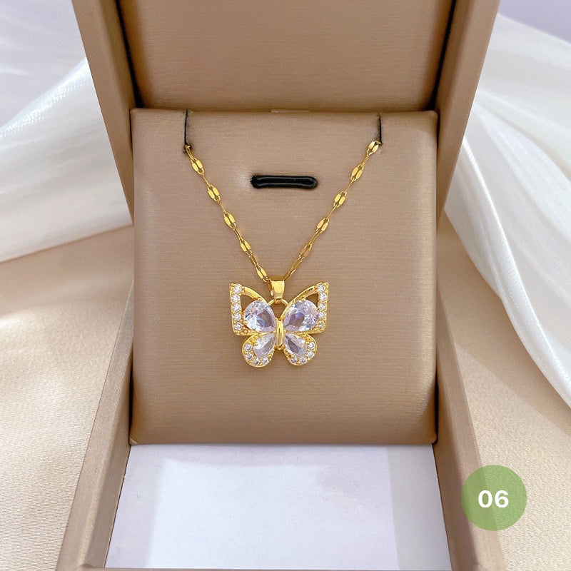 Shiny Butterfly Necklace