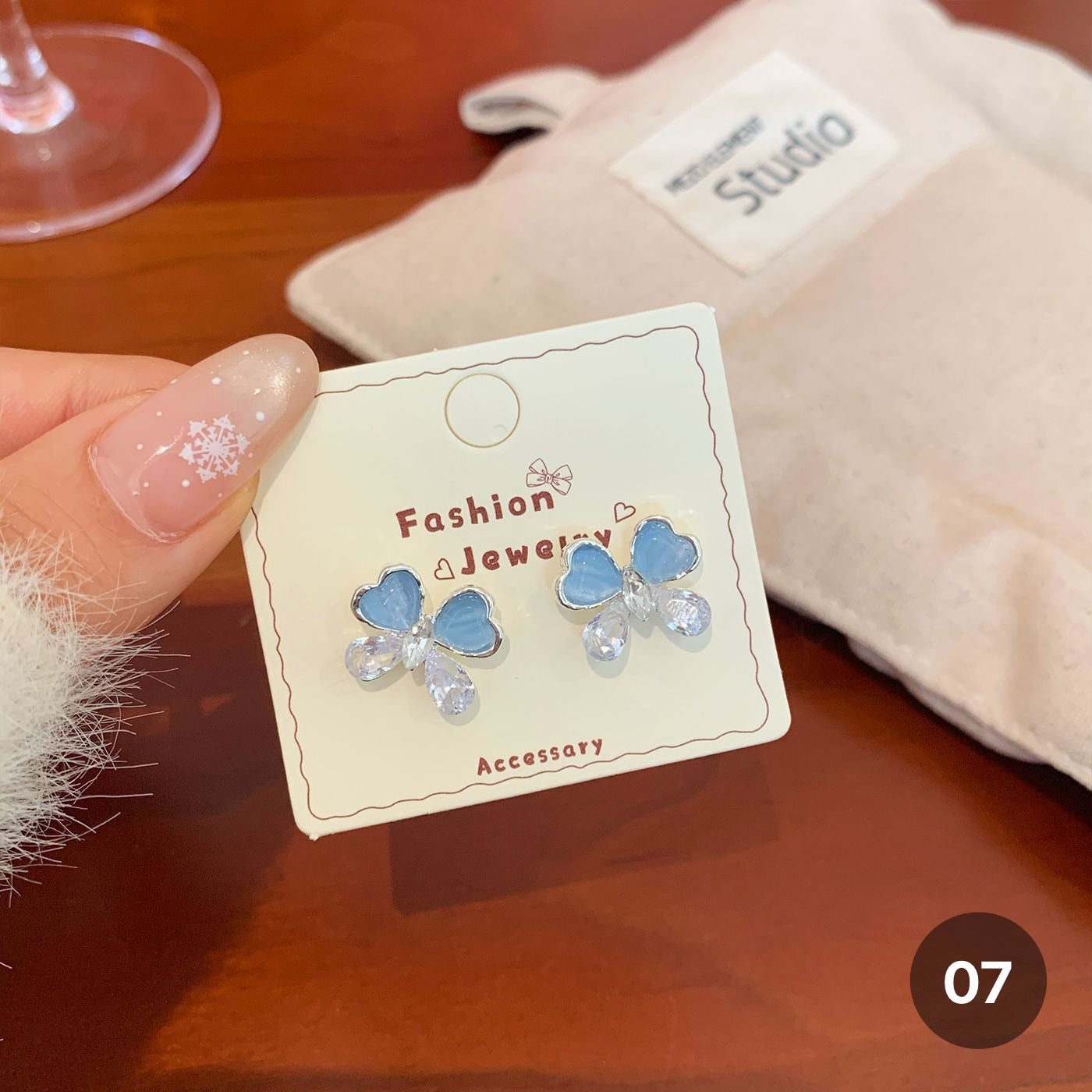 Cat eye Stone Series Earrings