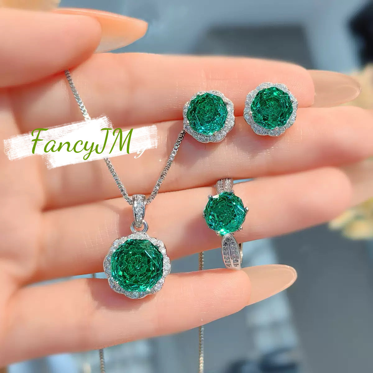 Rose Cut Luxury Jewelry Set