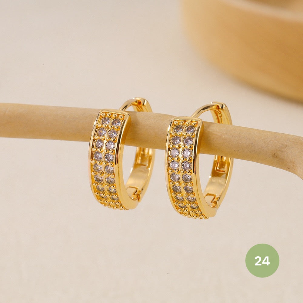 Golden Plain Hoop Earring