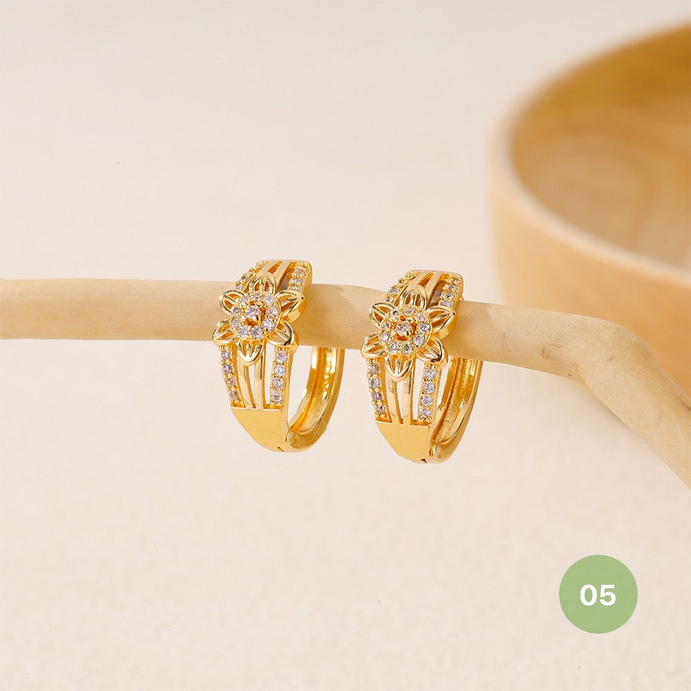 Golden Plain Hoop Earring