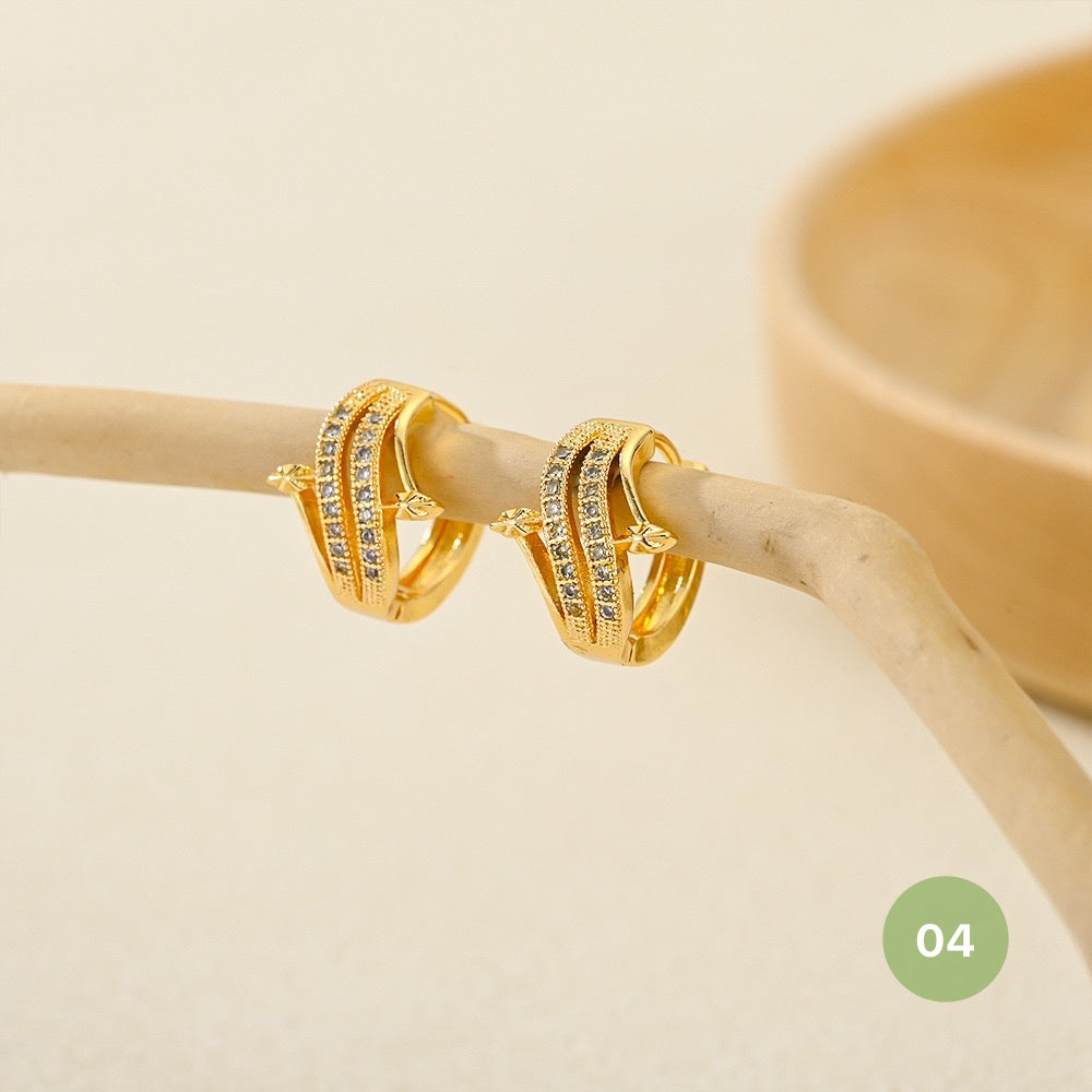 Golden Plain Hoop Earring