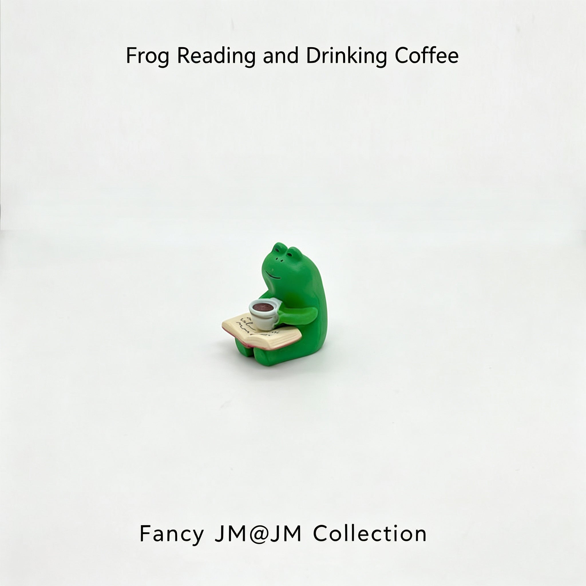 Cute Frog Reading Figurines