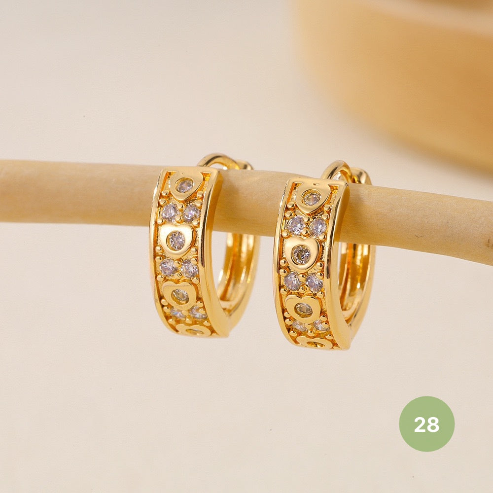 Golden Plain Hoop Earring