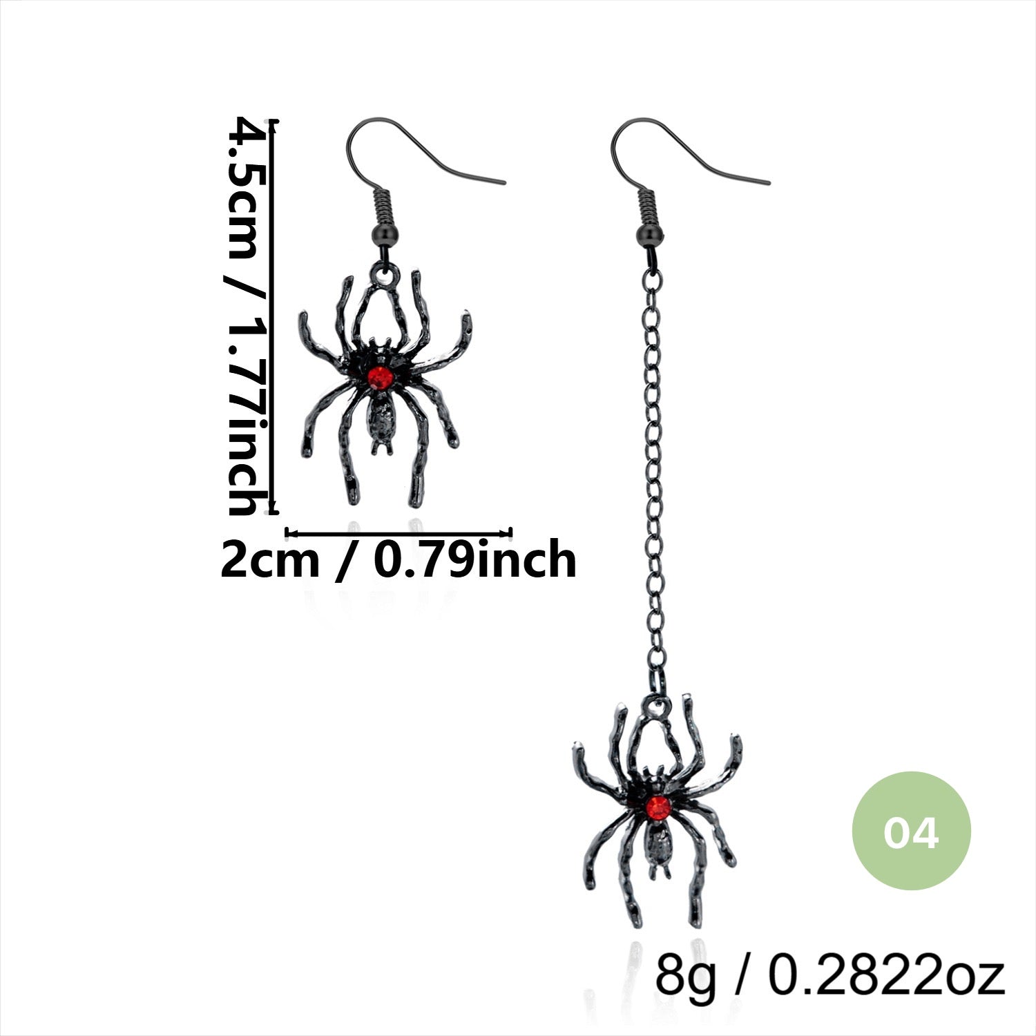 Halloween Spider Dangle Earrings