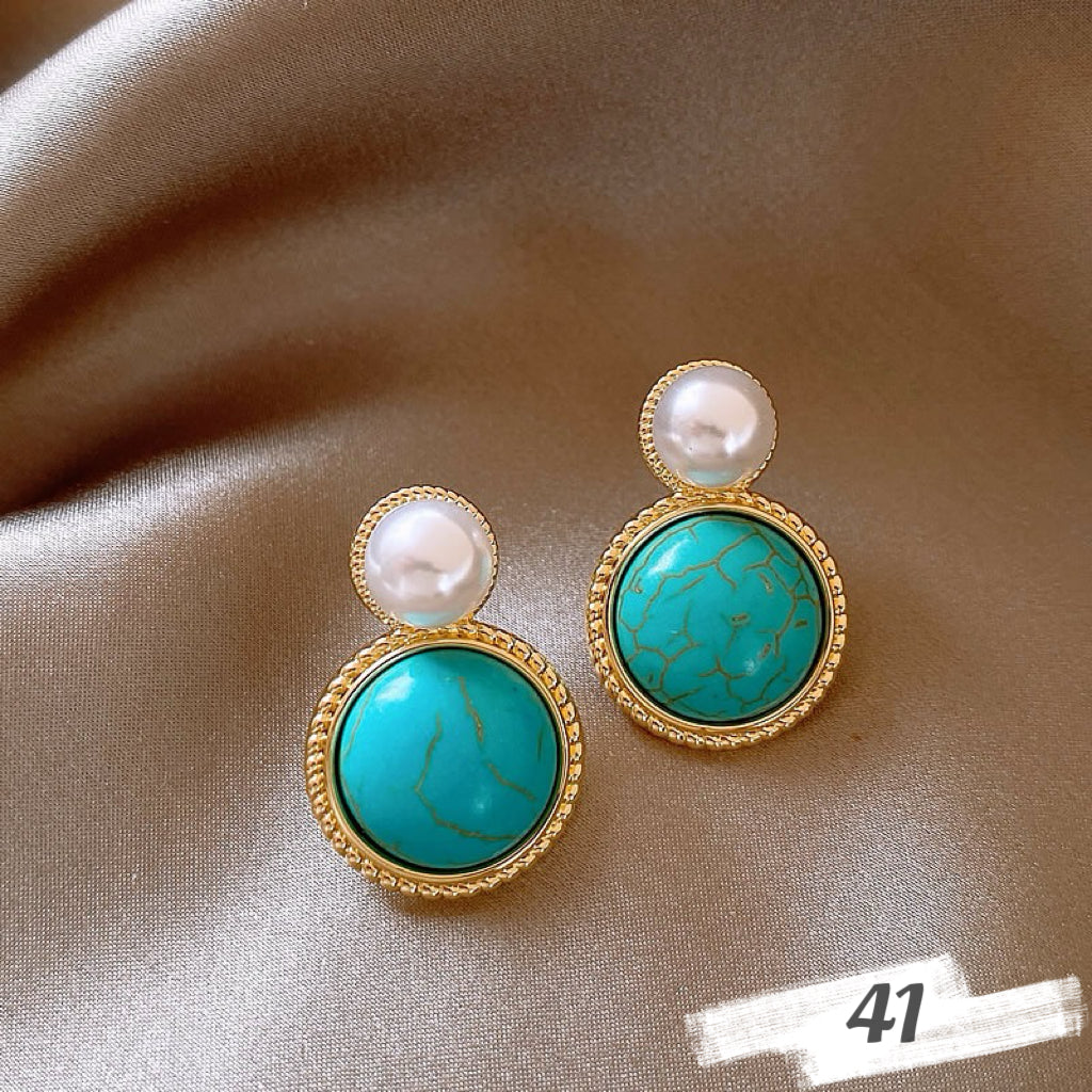 Vintage Oil Painting Style Earrings
