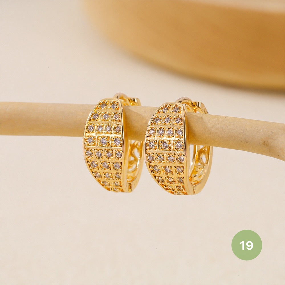 Golden Plain Hoop Earring