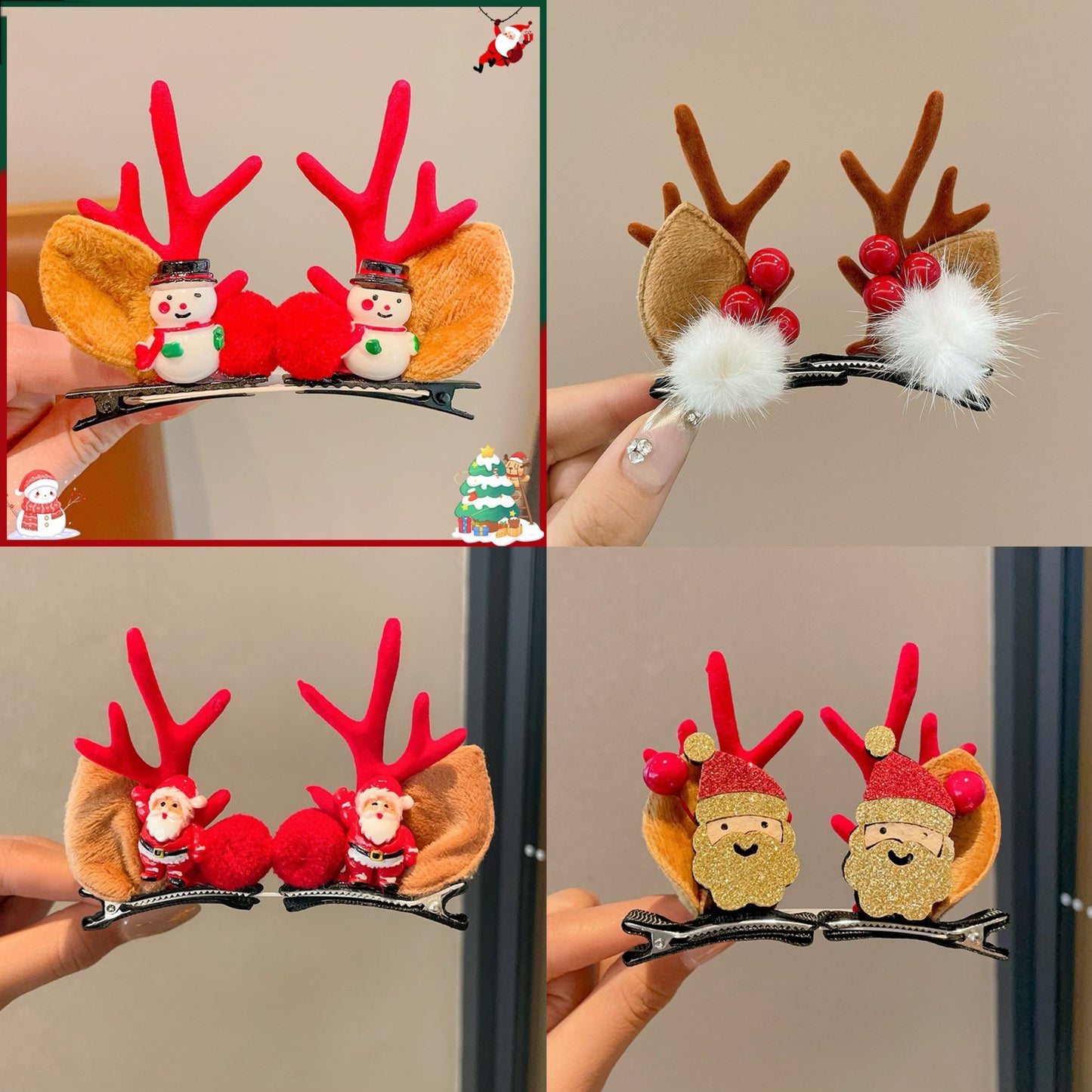 Handmade Christmas Hair Clips- Blind Bag