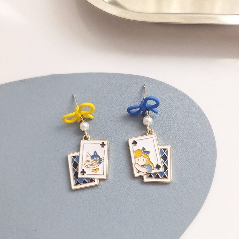 Poker Card Earrings