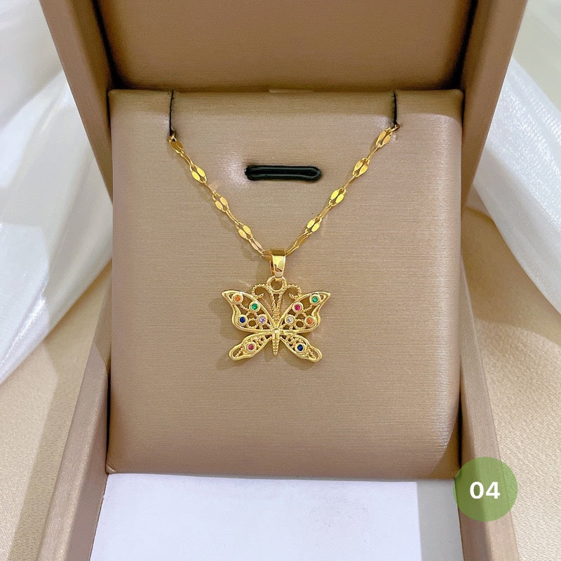 Shiny Butterfly Necklace