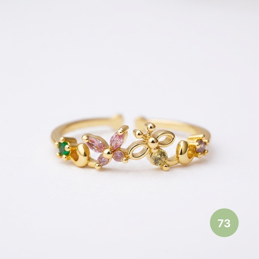 Dainty Rings - golden and silver