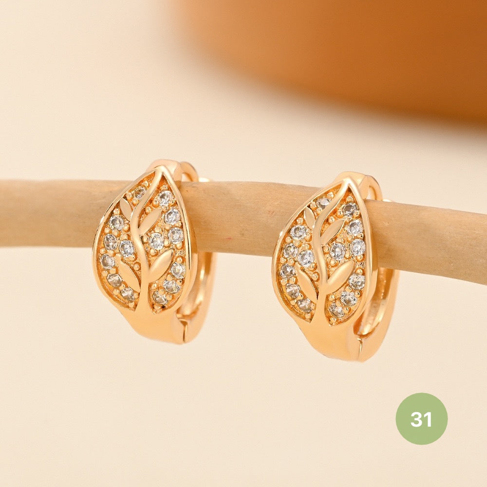 Golden Plain Hoop Earring