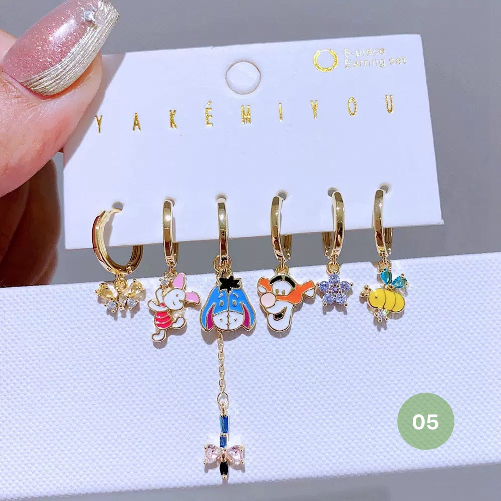 Cartoon Series Hoop Earrings
