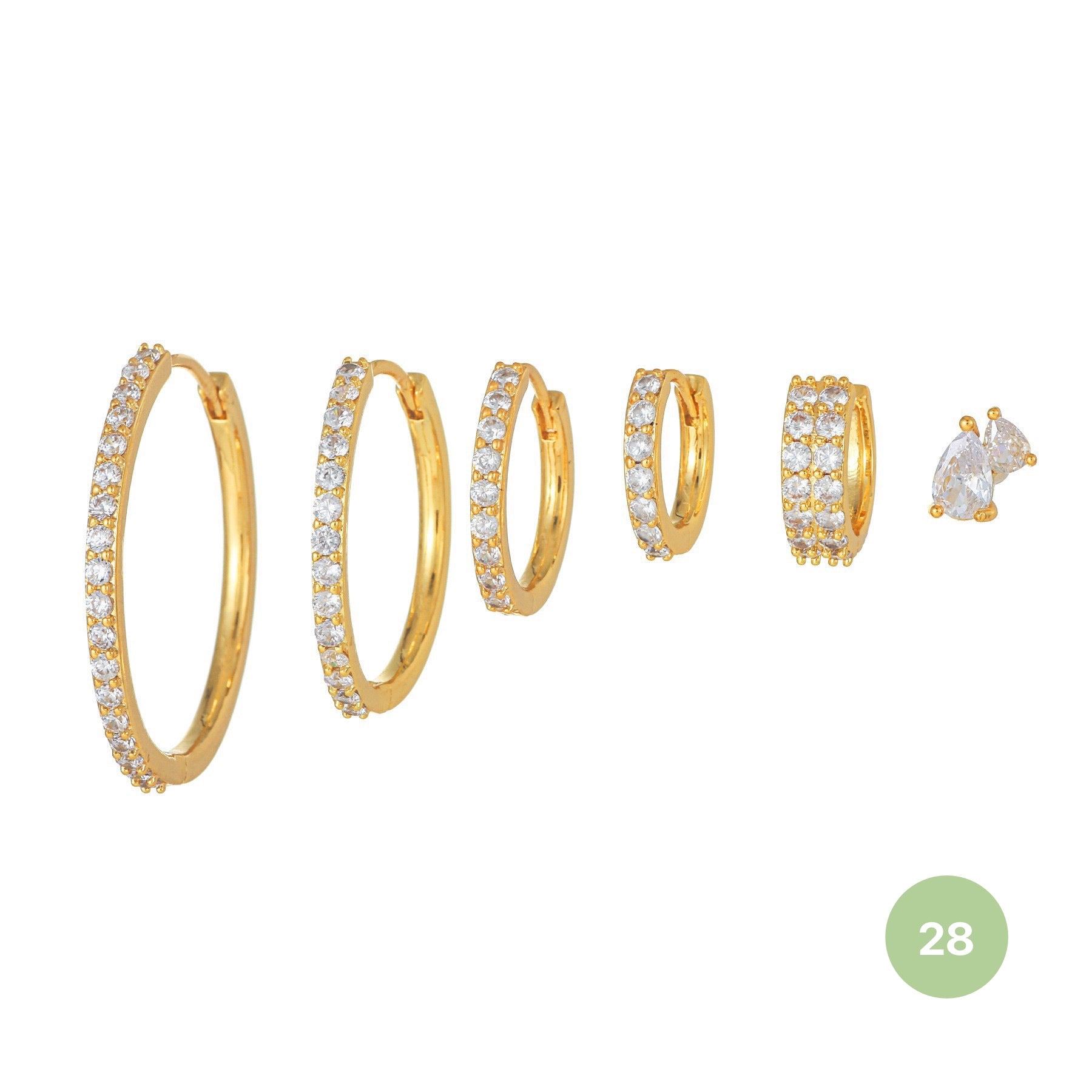 Moon and Star Hoop Earring Set