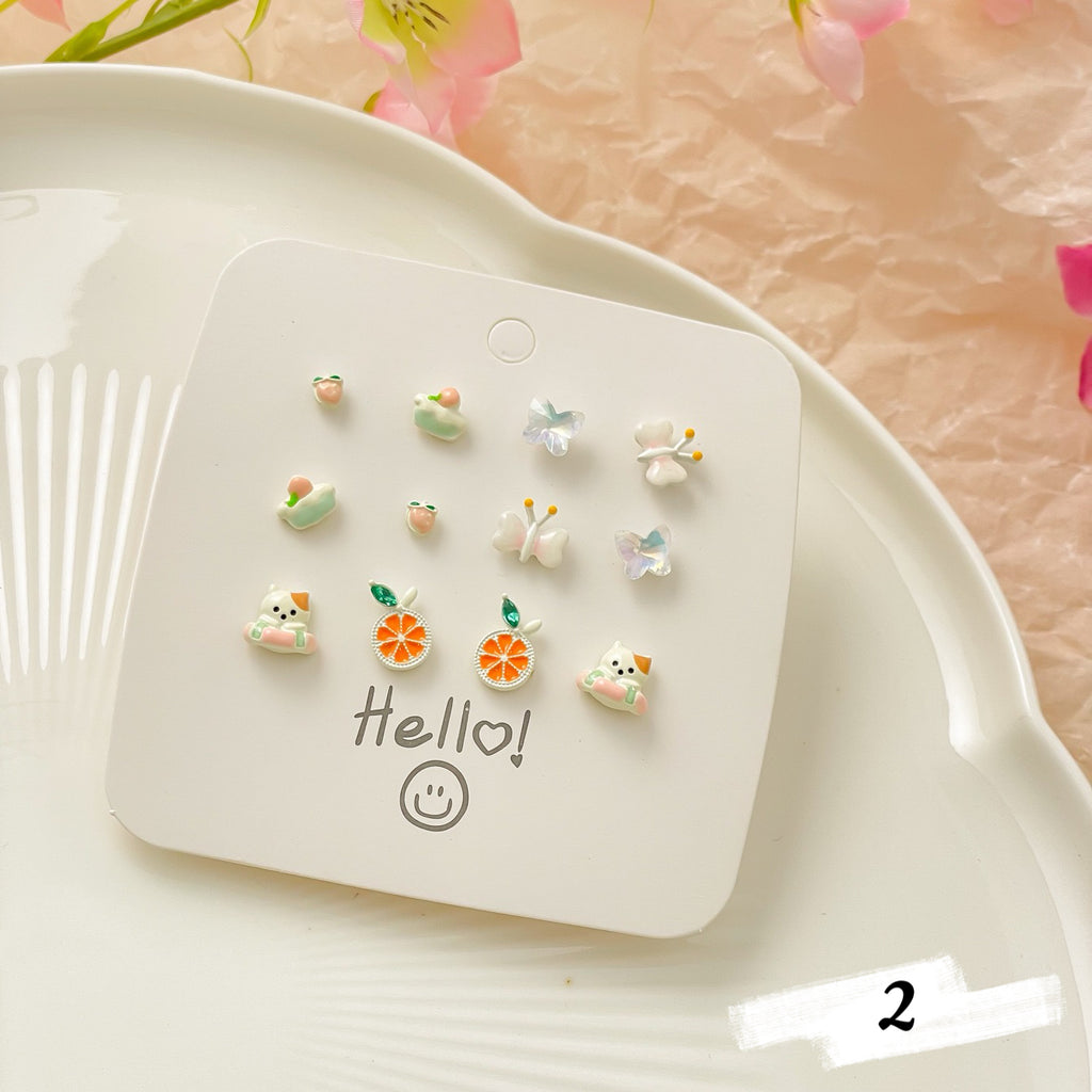 Cute Spring Animal Earring Set