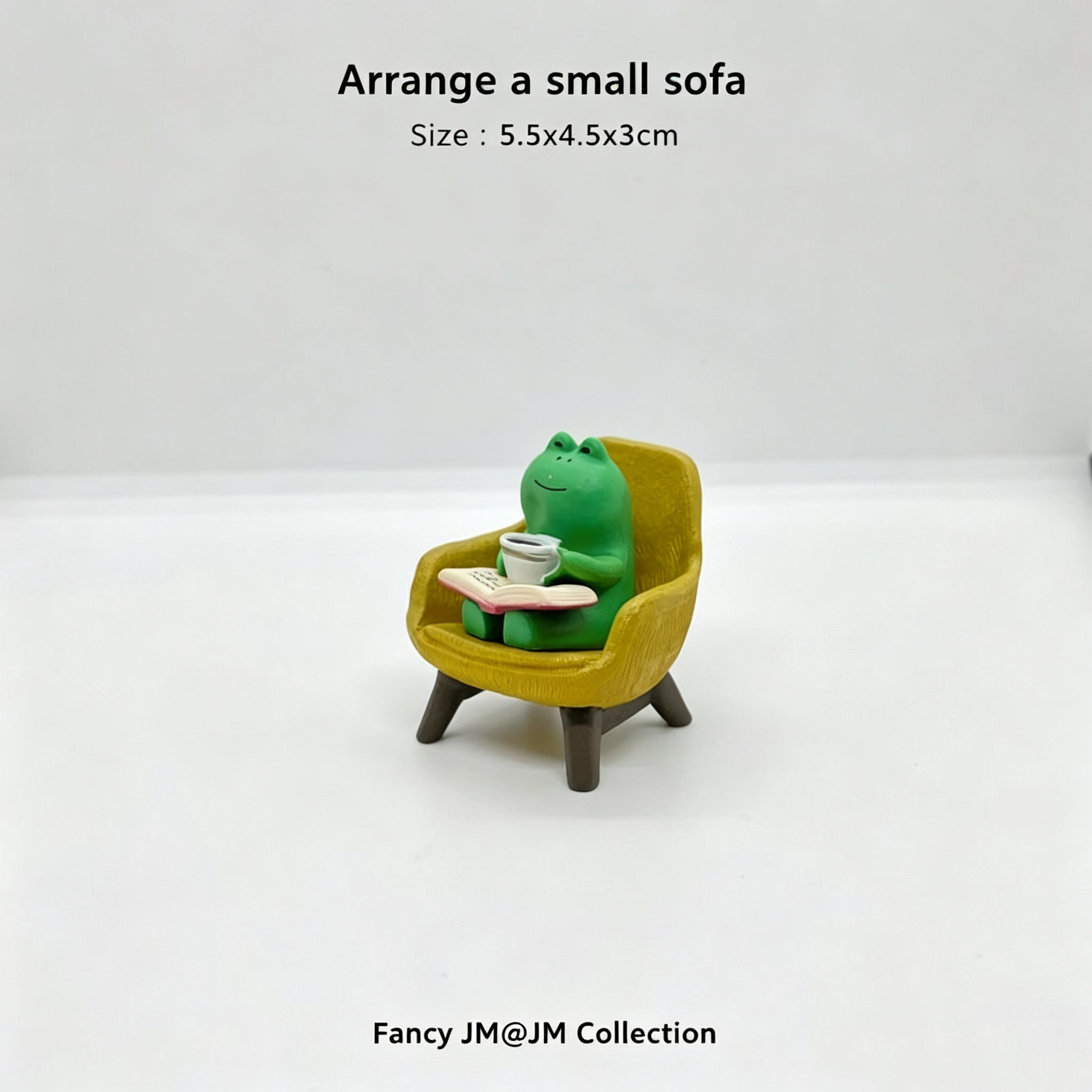 Cute Frog Reading Figurines