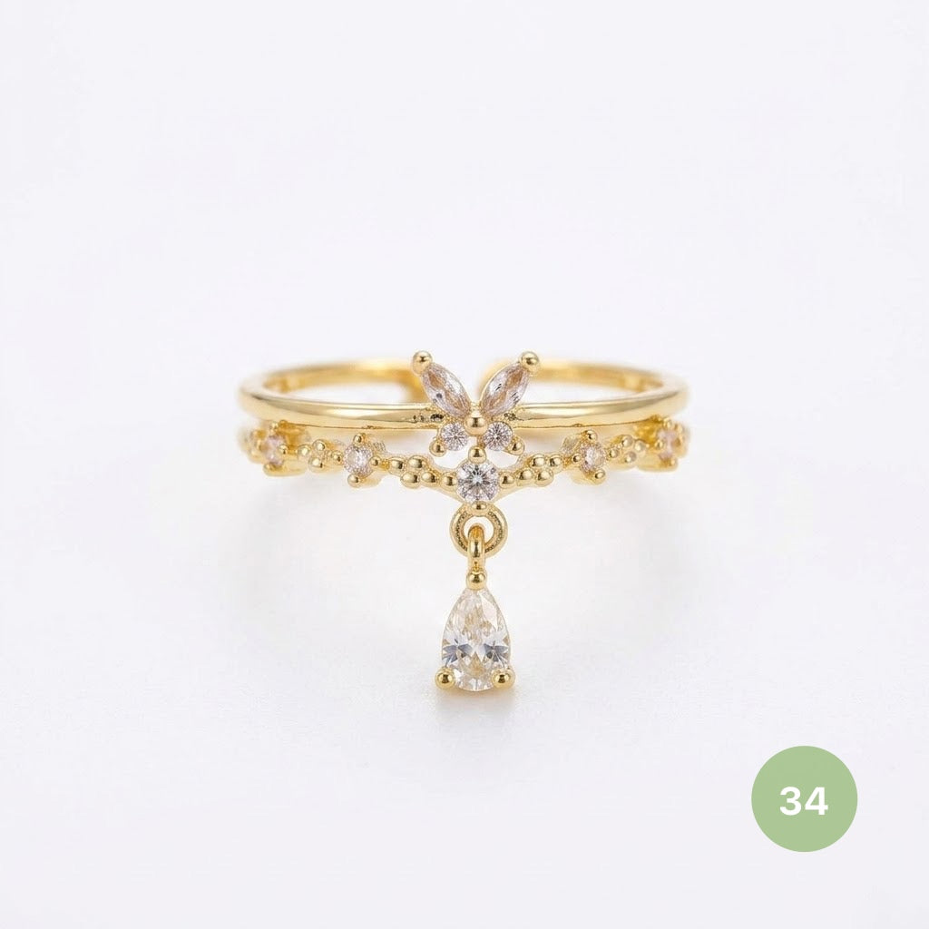 Dainty Rings - golden and silver