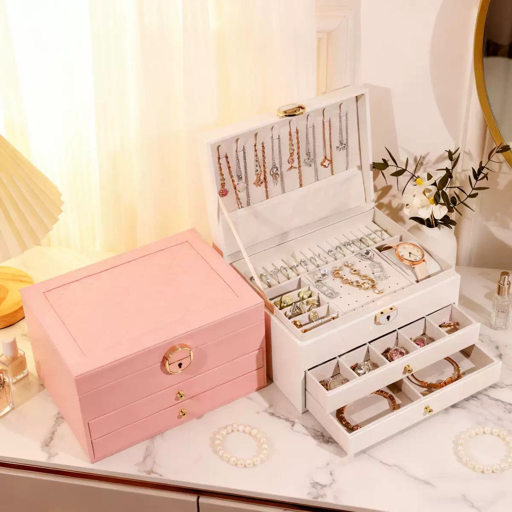 Fancy Three Layer Jewelry Box
