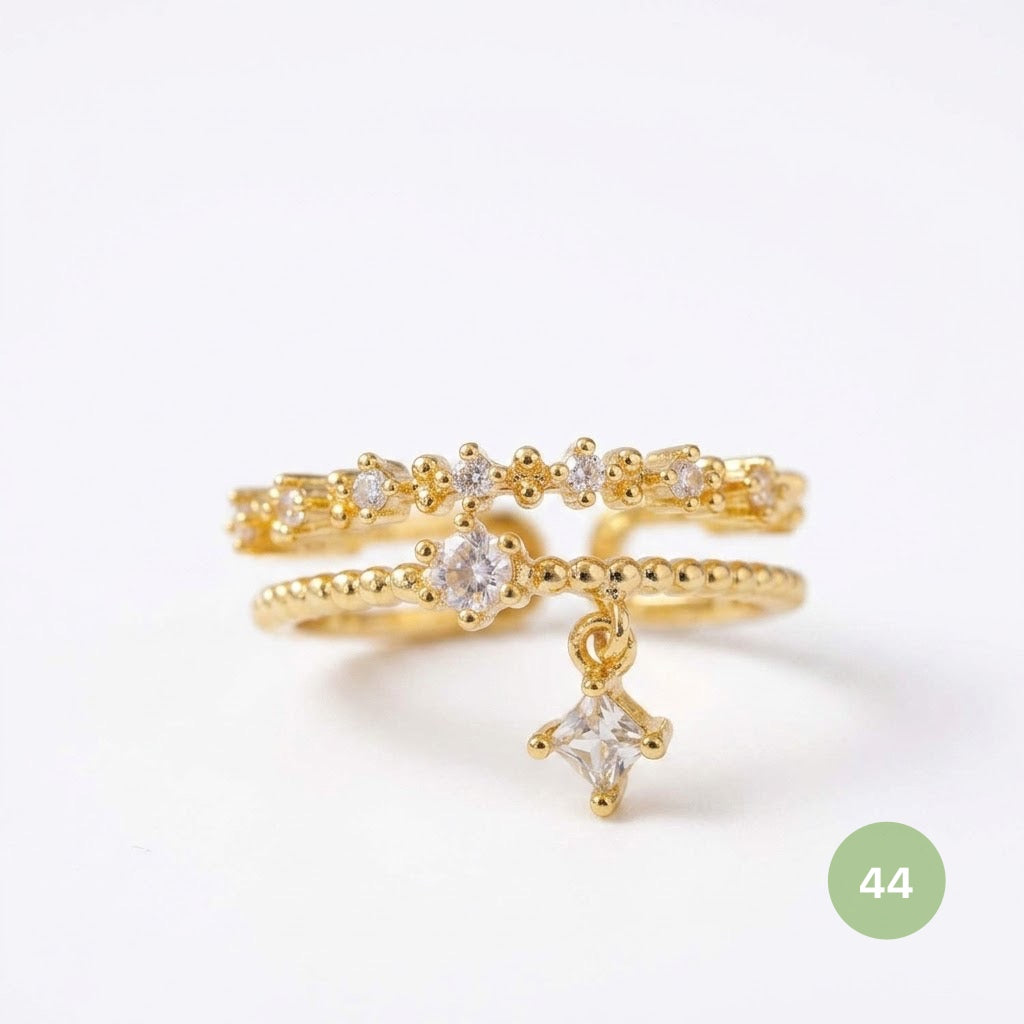 Dainty Rings - golden and silver