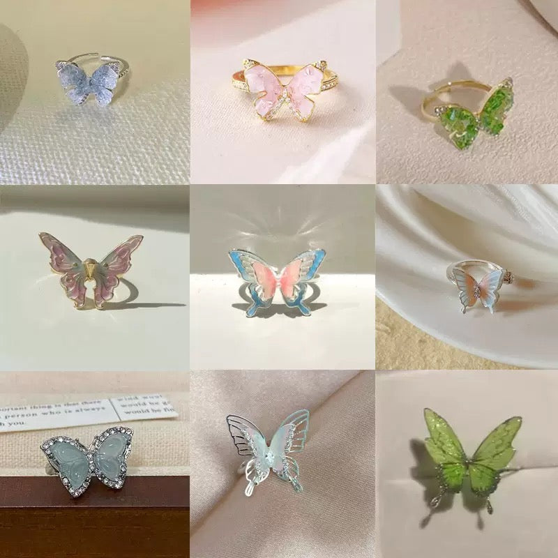 Dainty Butterfly Rings