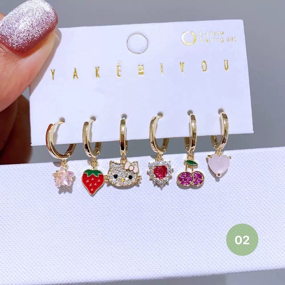 Cartoon Series Hoop Earrings