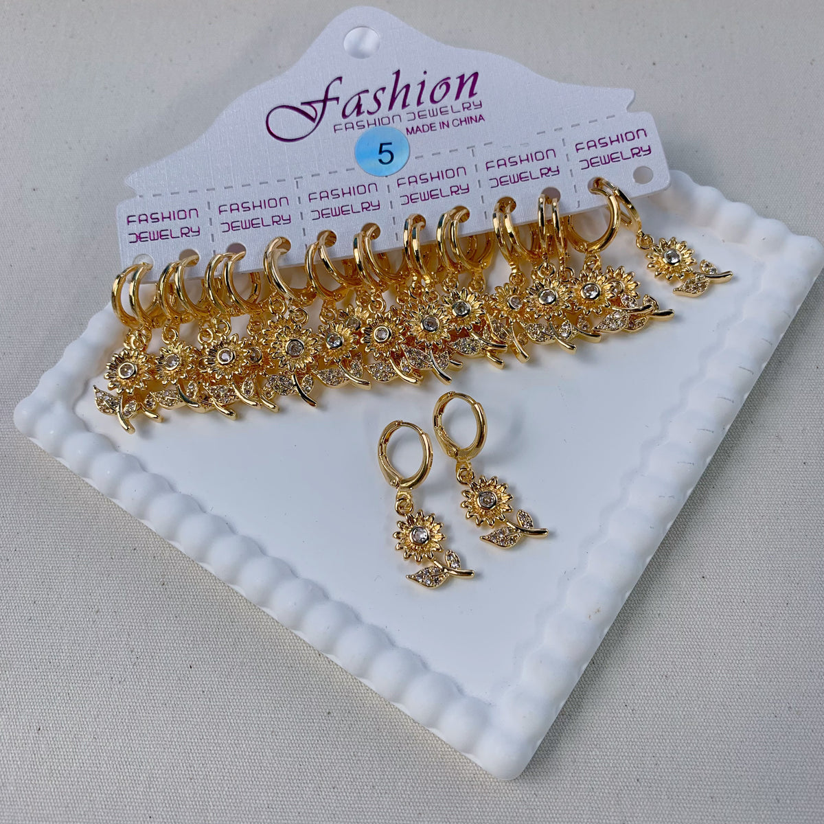 Dainty Dangle Hoop Earring