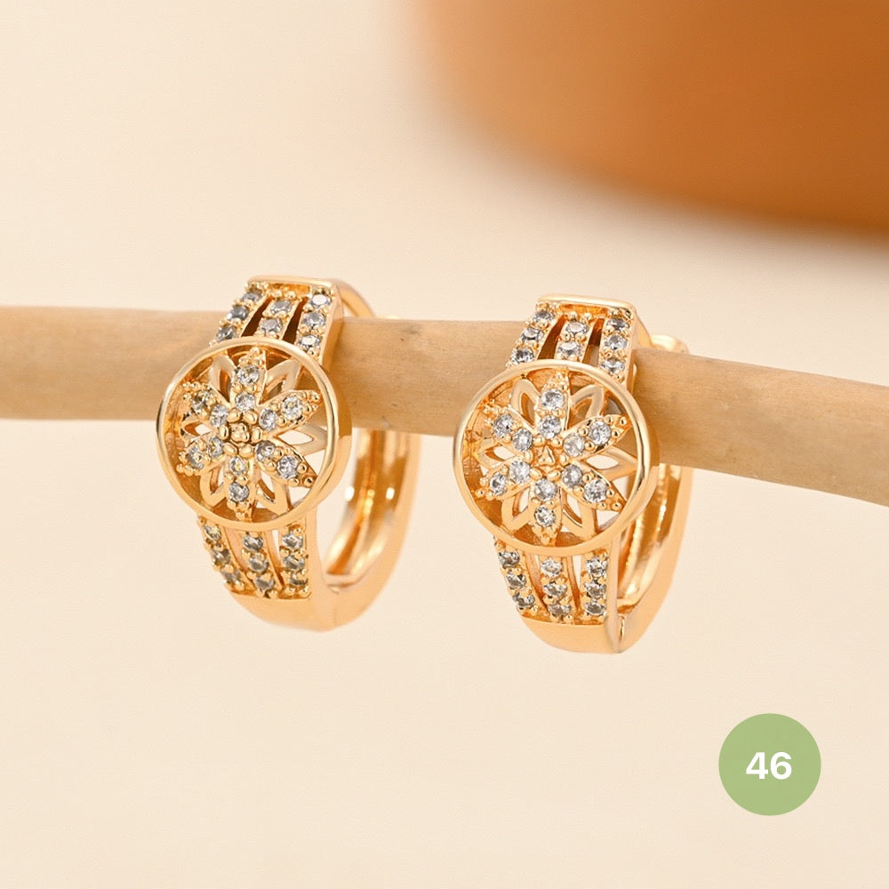 Golden Plain Hoop Earring