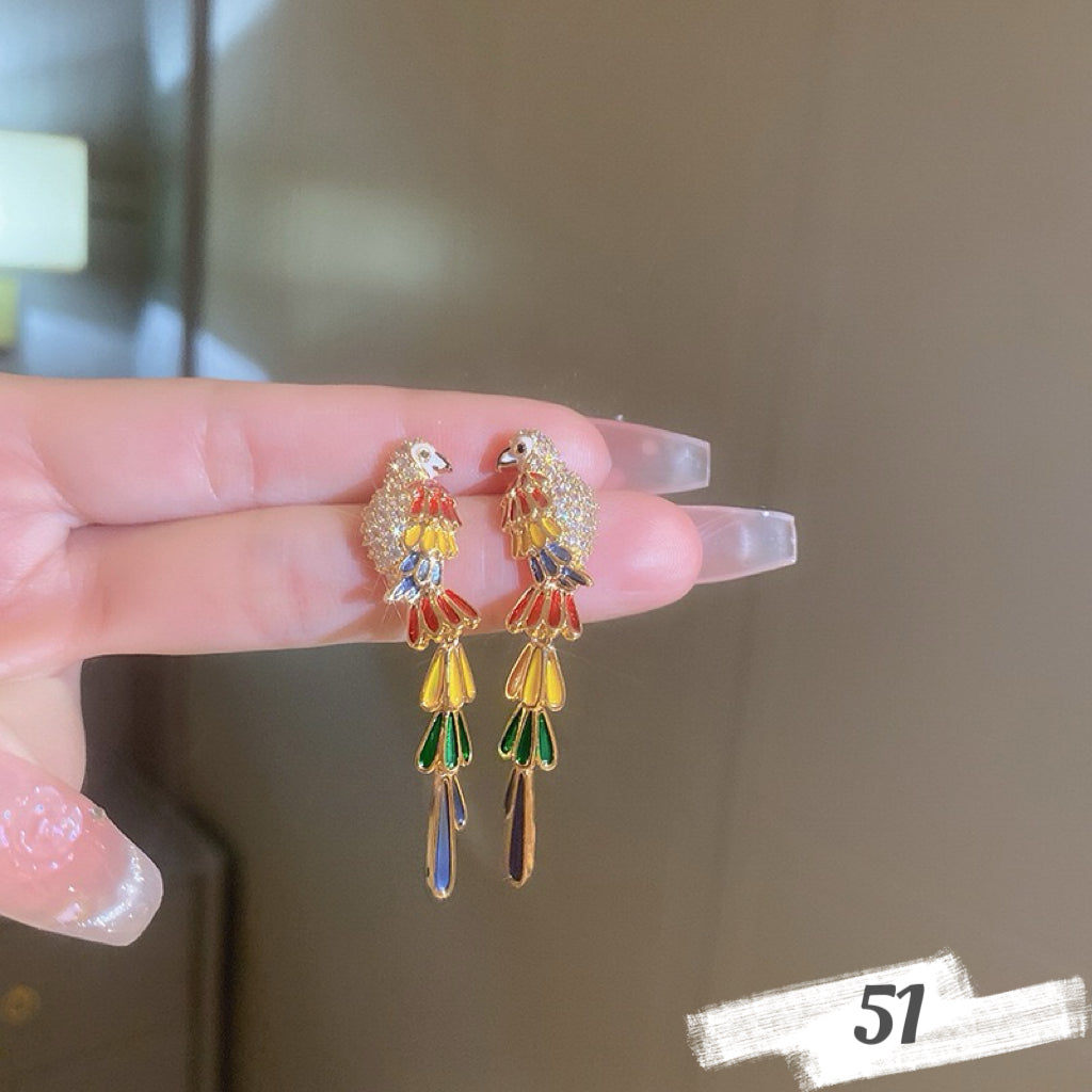 Vintage Oil Painting Style Earrings