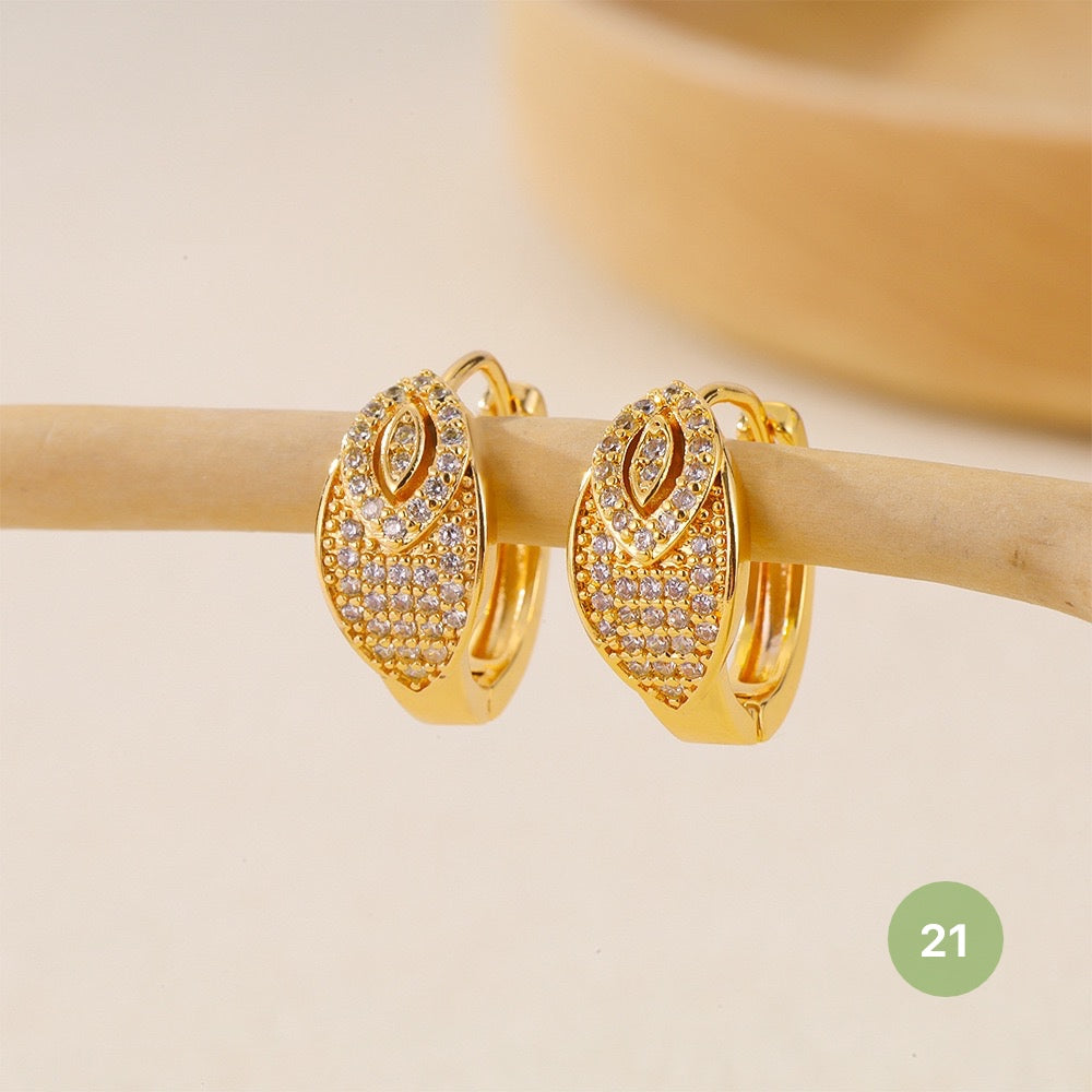 Golden Plain Hoop Earring