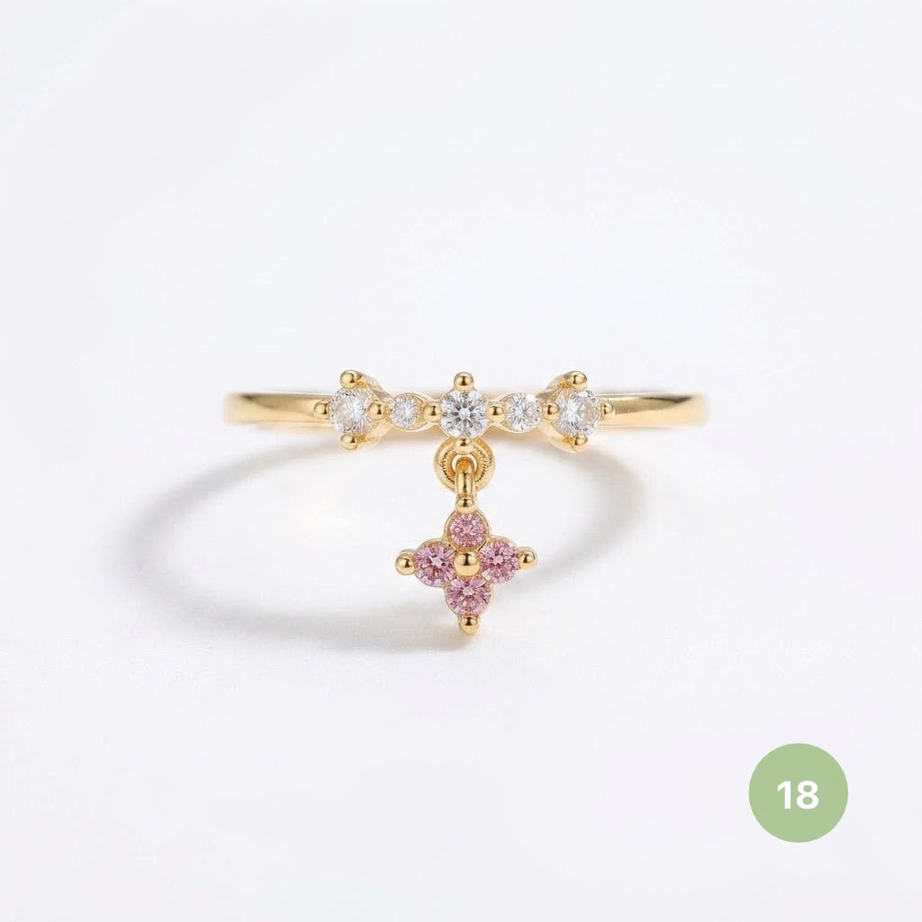 Dainty Rings - golden and silver