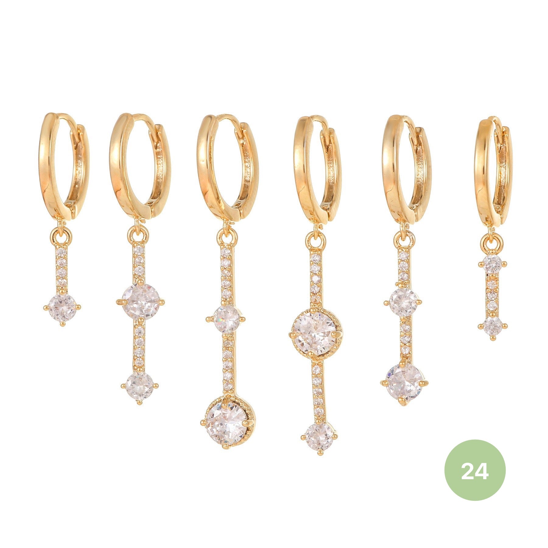 Moon and Star Hoop Earring Set