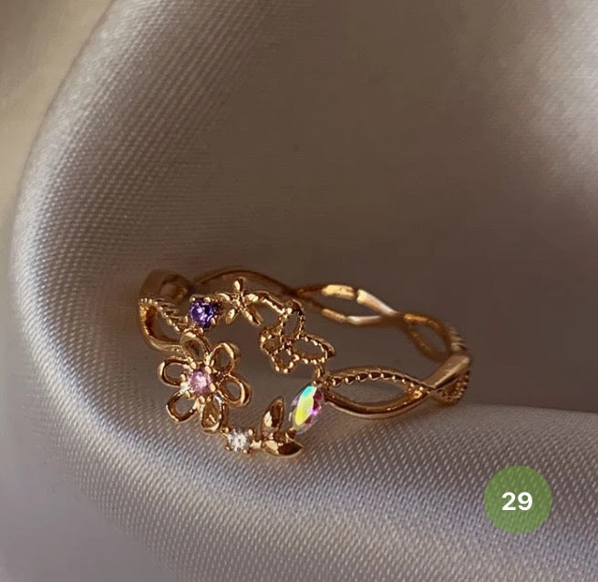 Dainty Rings - golden and silver