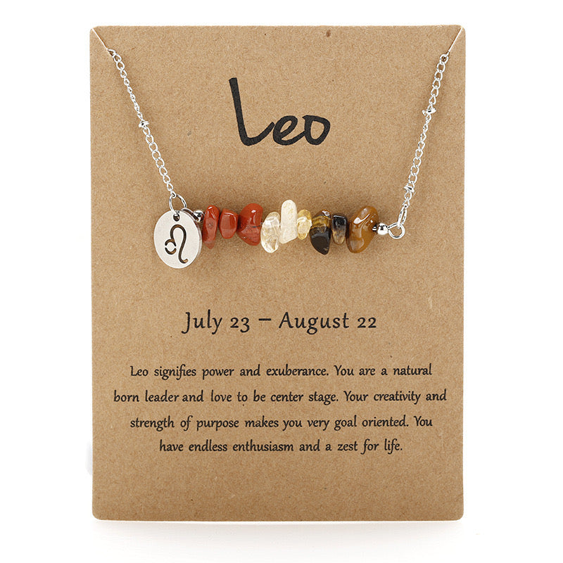 Zodiac Signs Crystal Necklace