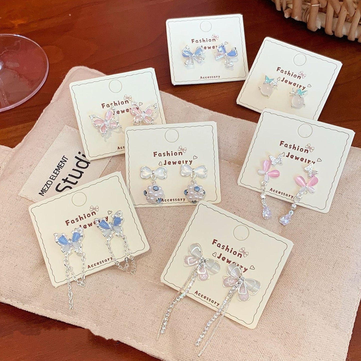 Cat eye Stone Series Earrings