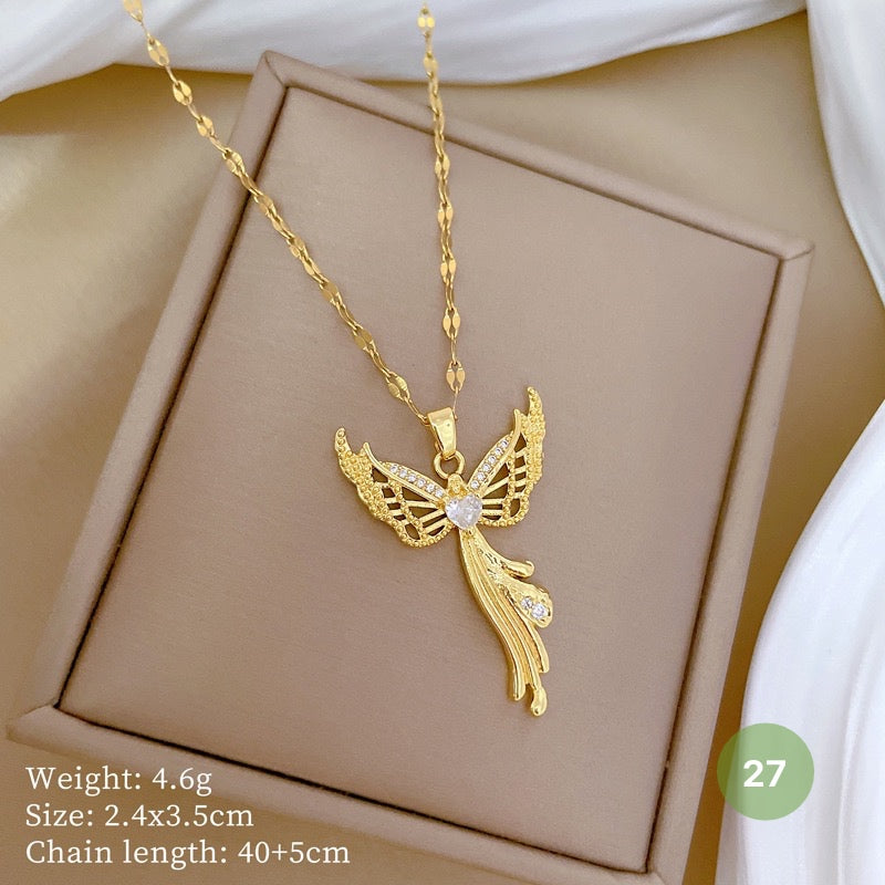 Shiny Butterfly Necklace